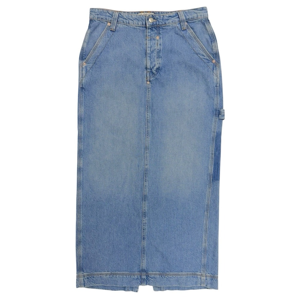We The Free By Free People Womens 30 Francisco Denim Jean Maxi Skirt 100% Cotton
